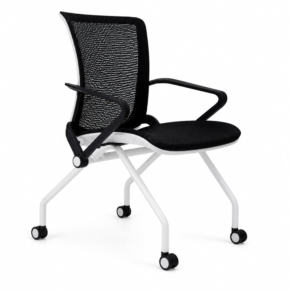 Silla de Oficina de Visita - VERSA ALTUS - Estructura Aluminio - Asiento Abatible y Respaldo Reclinable en Malla - AL-2516 - VERSA - NOGAL BEAT - Silla de Visita