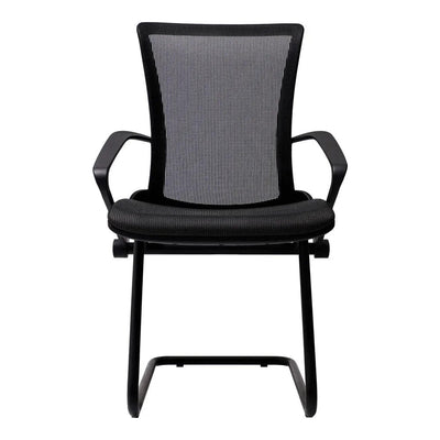 Silla de Oficina de Visita - VERSA ALTUS STELLA VISITA - Estructura Aluminio - Asiento Abatible y Respaldo Reclinable en Malla - AL-2515 - VERSA - NOGAL BEAT - Silla de Visita