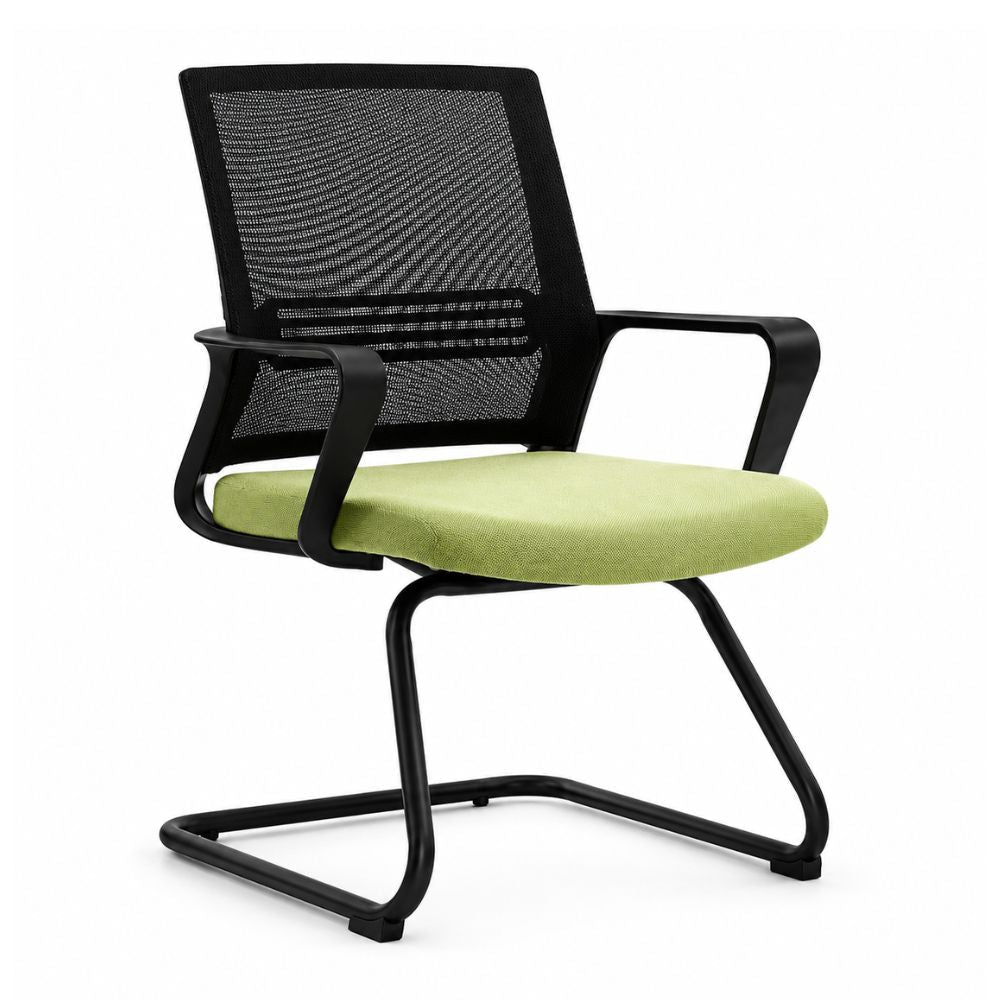 Silla de Oficina de Visita - VERSA ERGOSTAR LIT VISITA - Negro - Respaldo en Malla y Asiento Tapizado - ES-205 - VERSA - NOGAL BEAT - Silla de Visita