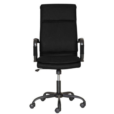 Silla directiva Albar GA-005A con respaldo tapizado en vinilo, brazos de acero y base metálica