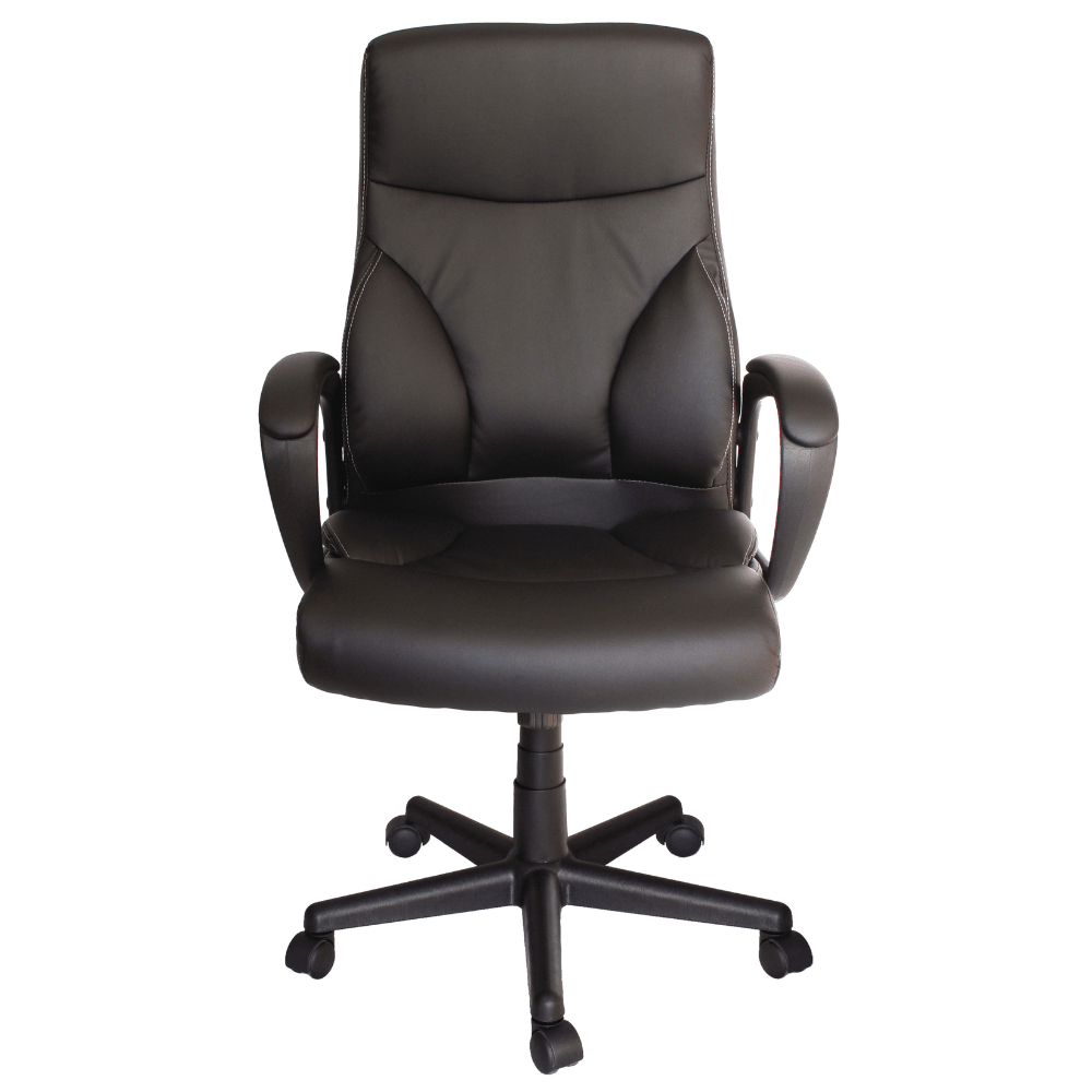 Silla de Oficina Directiva Ergonómica - OFFIHO RIMINI - Negro - Asiento y Respaldo Tapizados - RIMINI - OFFIHO - NOGAL BEAT - Silla Directiva