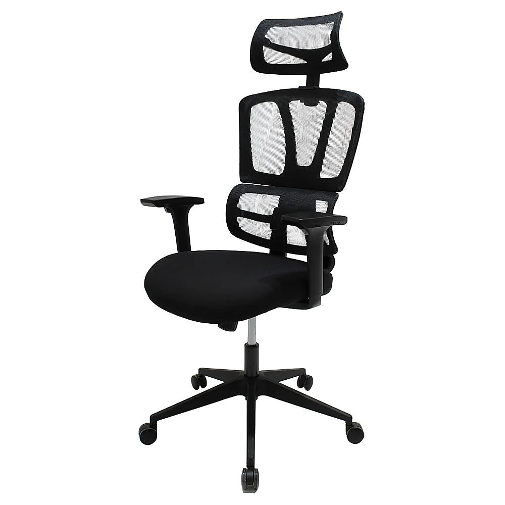 Silla de Oficina Directiva - KINGSTRONG VILNA 8348 SILL0904937 - Negro - Respaldo en Malla y Asiento Tapizado - SILL0904937 - Mundo In - NOGAL BEAT - Silla Directiva