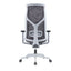 Silla ejecutiva ALBAR AB-80 gris con respaldo y asiento tapizados en malla y brazos 3D.