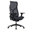 Silla ejecutiva ALBAR AB-80 negra con respaldo y asiento tapizados en malla y brazos 3D.