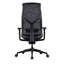 Silla ejecutiva ALBAR AB-80 negra con respaldo y asiento tapizados en malla y brazos 3D.