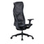 Silla ejecutiva ALBAR AB-80 negra con respaldo y asiento tapizados en malla y brazos 3D.