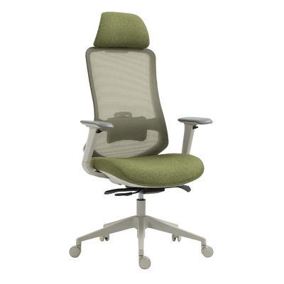 Silla De Oficina Ejecutiva - ALBAR AC - 30 GV - Verde - Respaldo En Malla y Asiento Tapizado - AC - 30 GV - ALBAR - NOGAL BEAT - Sillas de Oficina