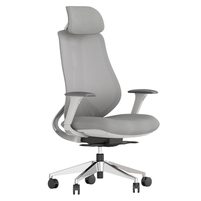 Silla ejecutiva ALBAR AC-40E con respaldo en malla ajustable en 9 posiciones y soporte lumbar activo.