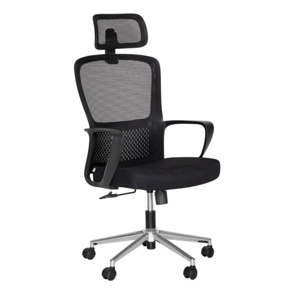 Silla De Oficina Ejecutiva - ALBAR LK - 20CC - Varios Colores - Respaldo En Malla y Asiento Tapizado - LK-20CC - ALBAR - NOGAL BEAT - Sillas de oficina