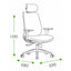 Silla de Oficina Ejecutiva Cabecera Ajustable - VERSA ERGOSTAR MARE - Gris - Respaldo en Malla y Asiento Tapizado - ES-220 - VERSA - NOGAL BEAT - Silla Ejecutiva