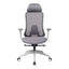 Silla de Oficina Ejecutiva con Cabecera Ajustable - VERSA ALTUS ANIA - Estructura Aluminio - Asiento Tapizado en Tela y Respaldo en Malla - AL-2620 - VERSA - NOGAL BEAT - Silla Ejecutiva