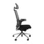 Silla ejecutiva Offiho Snap OHE-45 negro gris con respaldo en malla y asiento tapizado.