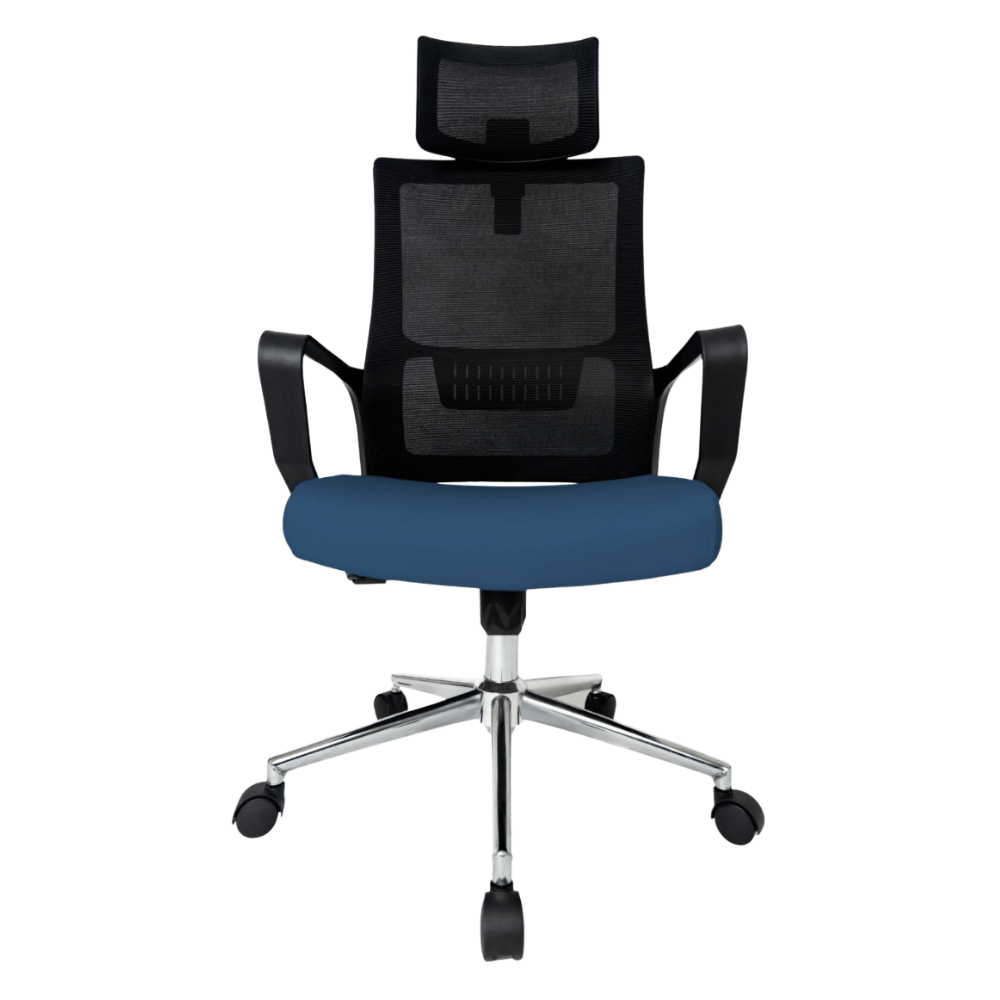 Silla De Oficina Ejecutiva - GERSA Zoom NG Alto - Varios Colores - Respaldo En Malla y Asiento Tapizado - Zoom NG Alto - GERSA - NOGAL BEAT - Sillas de Oficina