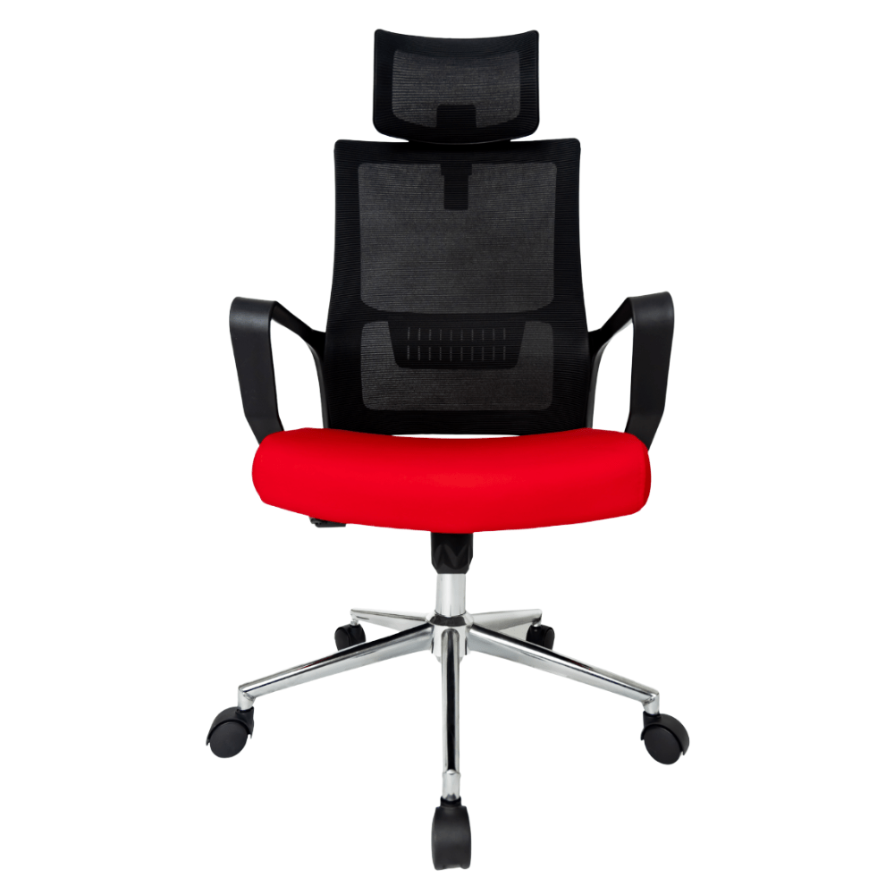 Silla De Oficina Ejecutiva - GERSA Zoom NG Alto - Varios Colores - Respaldo En Malla y Asiento Tapizado - Zoom NG Alto - GERSA - NOGAL BEAT - Sillas de Oficina