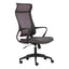 Silla ejecutiva MOBILIARIO EN MOVIMIENTO Alzette negro con respaldo alto en malla y base certificada BIFMA.