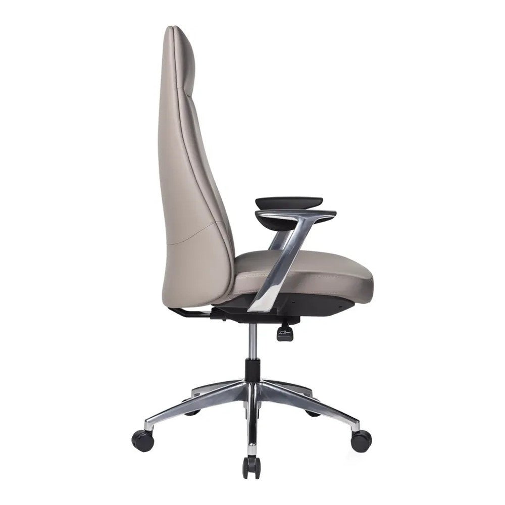 Silla de Oficina Ejecutiva Respaldo Alto - VERSA ALTUS EDGE - Varios Colores - Tapizado en PU con Mecanismo Reclinable y Estrella de 5 Puntas en Aluminio - AL-640 - VERSA - NOGAL BEAT - Silla Directiva