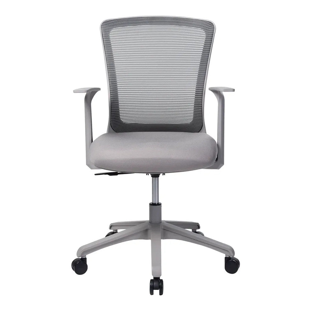 Silla de Oficina Ejecutiva Respaldo Medio - VERSA ALTUS OMEGA - Estructura Aluminio - Version Gris - AL-2632G - VERSA - NOGAL BEAT - Silla Ejecutiva
