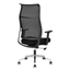 Silla ejecutiva Techno Ekho Black negro con respaldo en malla y base cromada de 5 puntas.