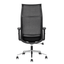 Silla ejecutiva Techno Ekho Black negro con respaldo en malla y base cromada de 5 puntas.