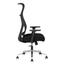 Silla ejecutiva Techno Ekho Black negro con respaldo en malla y base cromada de 5 puntas.