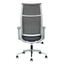Silla ejecutiva Techno Ekho Gray gris con respaldo en malla y base cromada de 5 puntas.