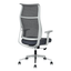Silla ejecutiva Techno Ekho Gray gris con respaldo en malla y base cromada de 5 puntas.