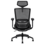 Silla ejecutiva Techno Soul Express Black Respaldo Alto negro con respaldo en malla y soporte lumbar ajustable.