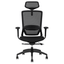Silla ejecutiva Techno Soul Express Black Respaldo Alto negro con respaldo en malla y soporte lumbar ajustable.
