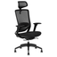Silla ejecutiva Techno Soul Express Black Respaldo Alto negro con respaldo en malla y soporte lumbar ajustable.