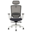 Silla ejecutiva Techno Soul Express White Respaldo Alto blanca con respaldo en malla y soporte lumbar ajustable.