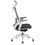 Silla ejecutiva Techno Soul Express White Respaldo Alto blanca con respaldo en malla y soporte lumbar ajustable.