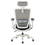 Silla ejecutiva Techno Soul Express White Respaldo Alto blanca con respaldo en malla y soporte lumbar ajustable.