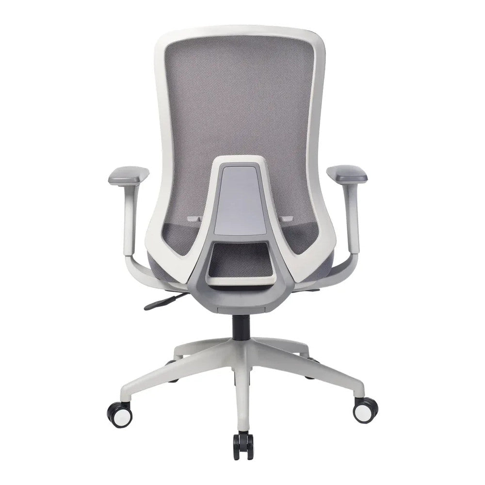 Silla de Oficina Ejecutiva - VERSA ALTUS ANIA - Estructura Aluminio - Asiento Tapizado en Tela y Respaldo en Malla - AL-2622 - VERSA - NOGAL BEAT - Silla Ejecutiva