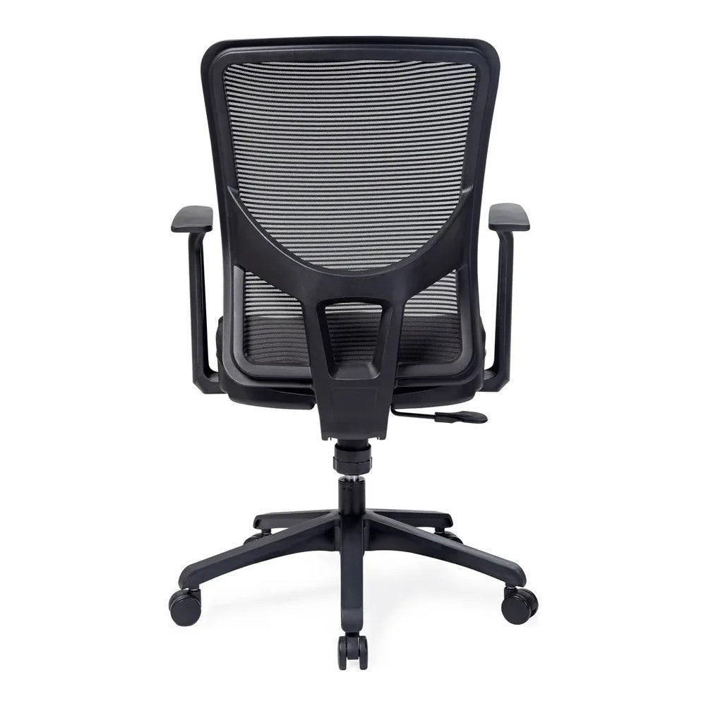 Silla de Oficina Ejecutiva - VERSA ALTUS CAVALLI - Estructura Aluminio - Asiento Tapizado en Tela con Costura y Respaldo - AL-294N - VERSA - NOGAL BEAT - Silla Ejecutiva