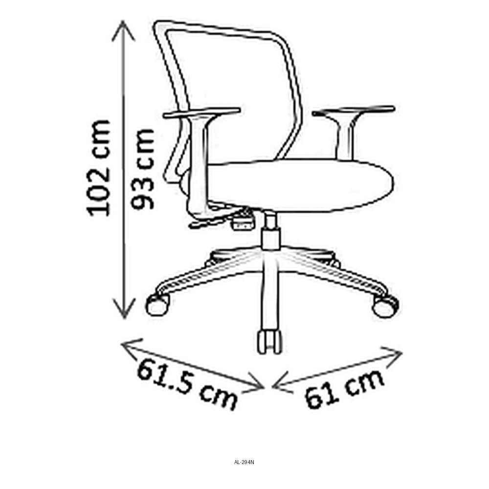 Silla de Oficina Ejecutiva - VERSA ALTUS CAVALLI - Estructura Aluminio - Asiento Tapizado en Tela con Costura y Respaldo - AL-294N - VERSA - NOGAL BEAT - Silla Ejecutiva
