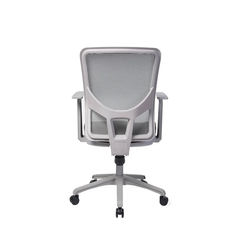 Silla de Oficina Ejecutiva - VERSA ALTUS PRATA - Estructura Aluminio - Asiento Tapizado en Tela con Costura y Respaldo - AL-294G - VERSA - NOGAL BEAT - Silla Ejecutiva