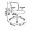 Silla de Oficina Ejecutiva - VERSA ALTUS PRATA - Estructura Aluminio - Asiento Tapizado en Tela con Costura y Respaldo - AL-294G - VERSA - NOGAL BEAT - Silla Ejecutiva