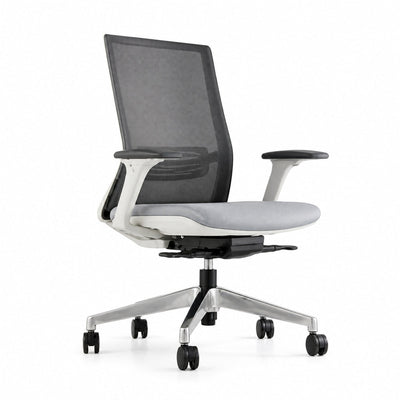 Silla de Oficina Ejecutiva - VERSA ALTUS ZECK - Estructura Aluminio - Asiento Tapizado y Respaldo Alto con Soporte Lumbar - AL-2528 - VERSA - NOGAL BEAT - Silla Ejecutiva