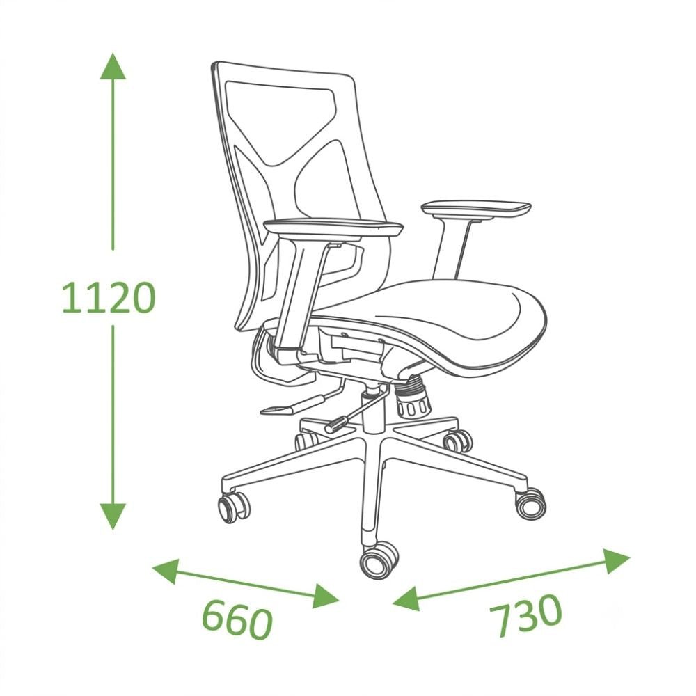 Silla de Oficina Ejecutiva - VERSA ERGOSTAR WULF - Negro con Blanco - Respaldo en Malla y Asiento Tapizado - ES-280 - VERSA - NOGAL BEAT - Silla Ejecutiva