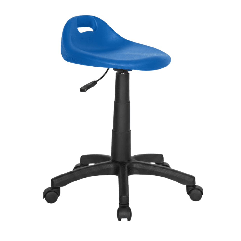 Silla industrial Albar Studio con asiento en polietileno y base de nylon de 24 pulgadas de 5 puntas