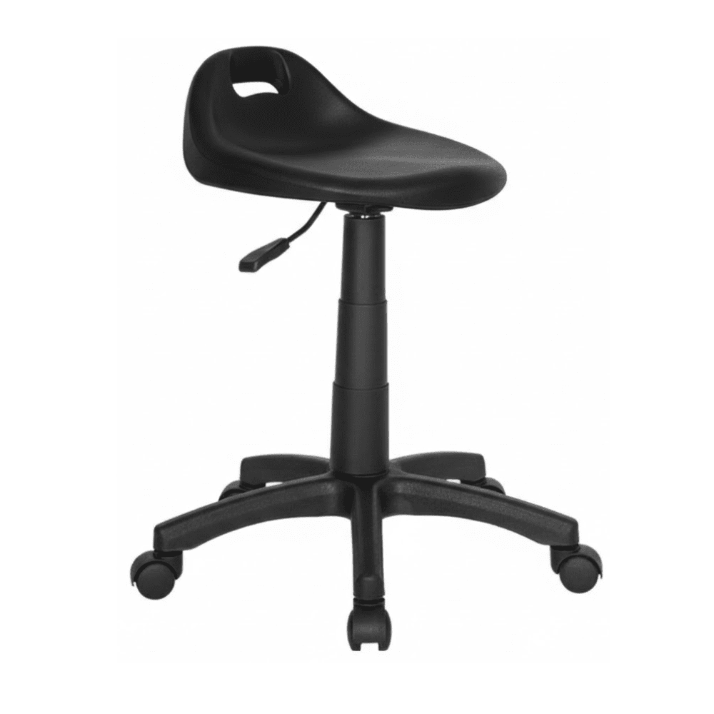 Silla industrial Albar Studio con asiento en polietileno y base de nylon de 24 pulgadas de 5 puntas