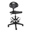 Silla industrial Offiho Heavy Duty Line OHI-48 con asiento y respaldo en poliuretano negro y base de 5 puntas