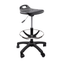 Silla industrial Offiho Heavy Duty Line OHI-49 con asiento en poliuretano negro y base de 5 puntas en poliamida