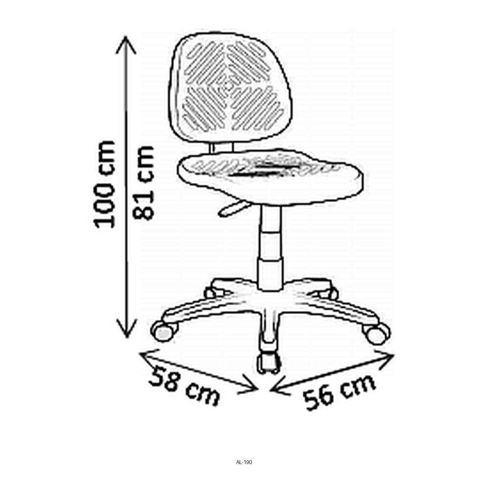 Silla de Oficina Industrial - VERSA ALTUS TEKNO - Estructura Aluminio - Asiento y Respaldo en Inyeccion de Pu - AL-190 - VERSA - NOGAL BEAT - Silla Industrial