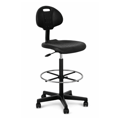 Silla De Oficina Kit Cajero - ALBAR AI - 02A - Negro - Asiento y Respaldo en Poliuretano - AI-02A Cromo - ALBAR - NOGAL BEAT - Sillas de Oficina
