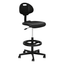 Silla de oficina kit cajero ALBAR AI-02A negra con asiento y respaldo de poliuretano, rodajas de nylon y pistón cajero