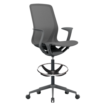 Silla de Oficina Kit Cajero - OFFIHO NET OHE - 503 - Varios Colores - Asiento y Respaldo Tapizados en Malla - OHE-503 Gris KitCajero - OFFIHO - NOGAL BEAT - Sillas de oficina
