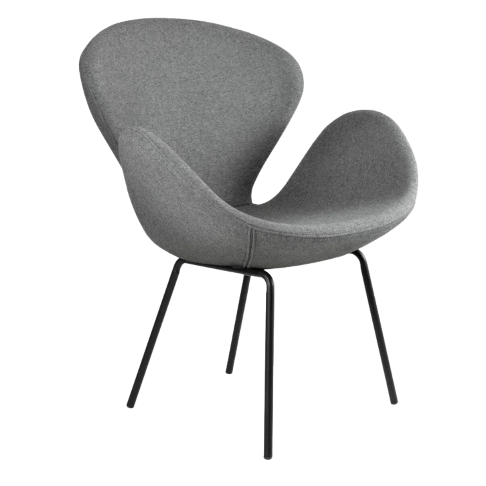 Silla de Oficina - MOBILIARIO EN MOVIMIENTO SWAN - Varios Colores - Asiento y Respaldo Tapizados - SWAN BASE 4 PATAS - MOBILIARIO EN MOVIMIENTO - NOGAL BEAT - Sillas de Oficina