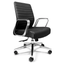 Silla de oficina Nogal Beat Mallorca Bajo con asiento y respaldo tapizados en piel y base de aluminio