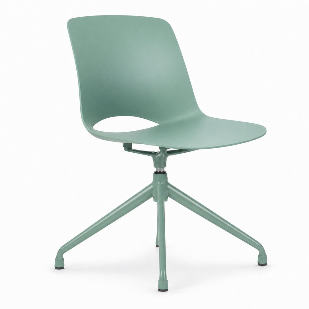Silla de Oficina Operativa 4 Puntas - VERSA ALTUS PITCH - Concha - Asiento y Respaldo en Polipropileno - AL-614 - VERSA - NOGAL BEAT - Silla Operativa